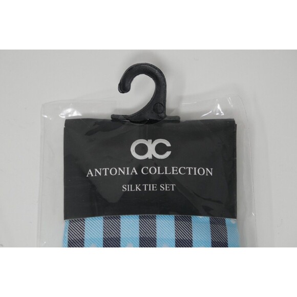 Antonia Collection 100% Silk Tie Set ~ Blue - Picture 5 of 6